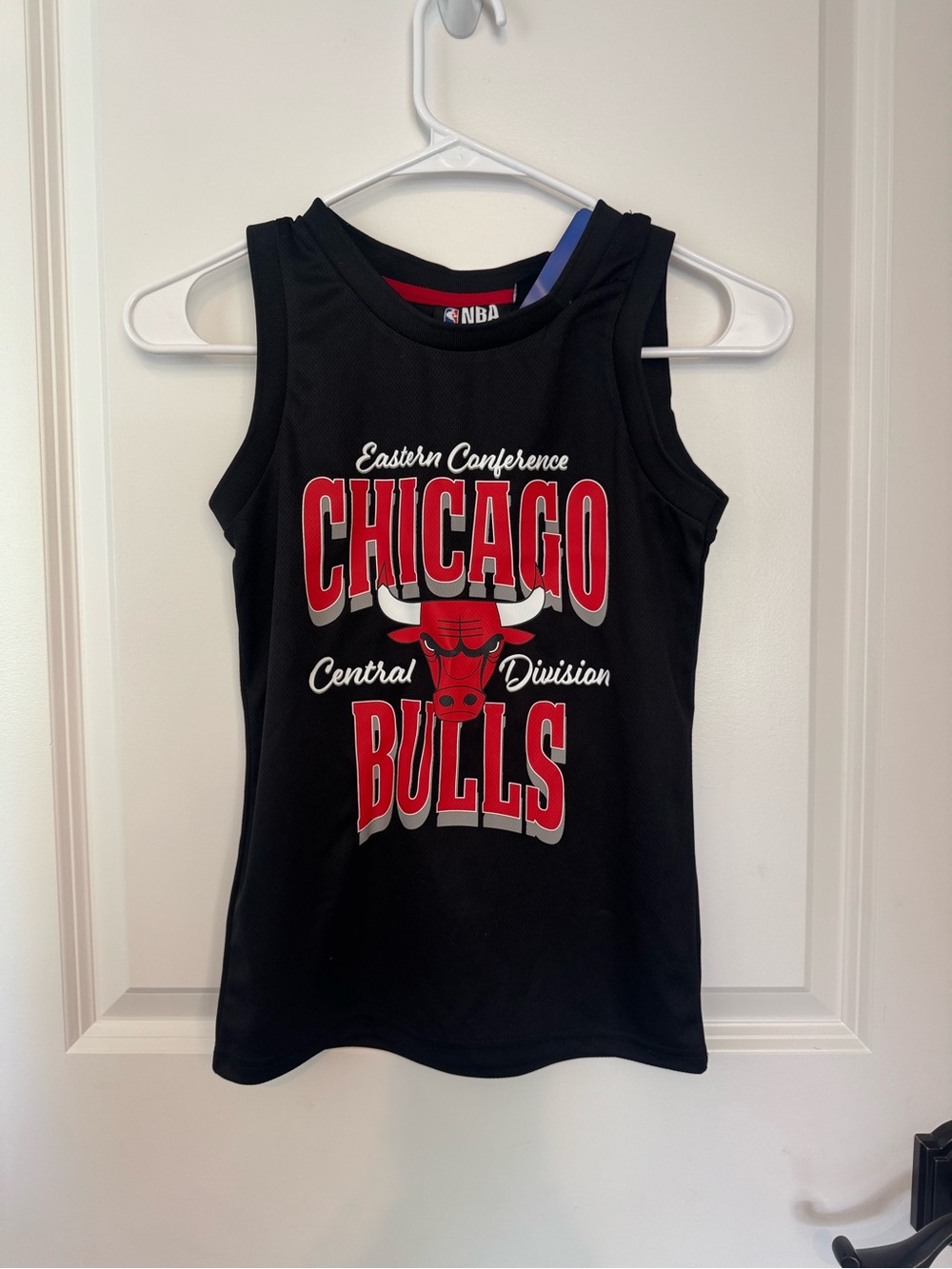 NBA Chicago Bulls Kids Black and Red Sleeveless Jersey